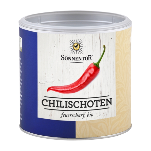 Sonnentor Bio Chili feuerscharf Schoten, 100 g, Gastrodose klein