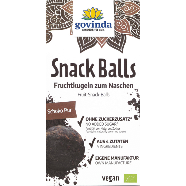 Govinda Bio Snack Balls Schoko Pur