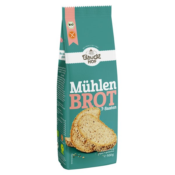 Bauckhof  Bio Mühlenbrot 7-Saaten glutenfrei