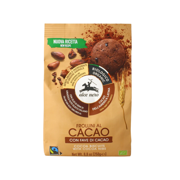 Alce Nero Bio Kakaokekse mit Kakaonibs Fairtrade