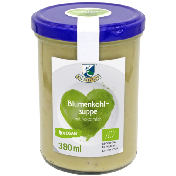 Kiebitzhof Bio Blumenkohlsuppe mit Kokosmilch