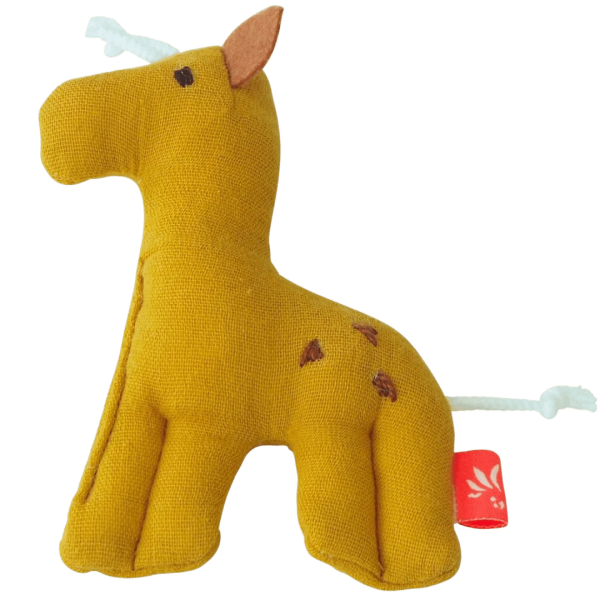 kikadu Kleine Rassel Giraffe Mustard