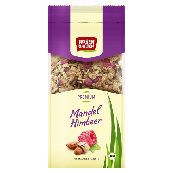 Rosengarten Bio Mandel-Himbeer Müsli MHD 11.08.2025