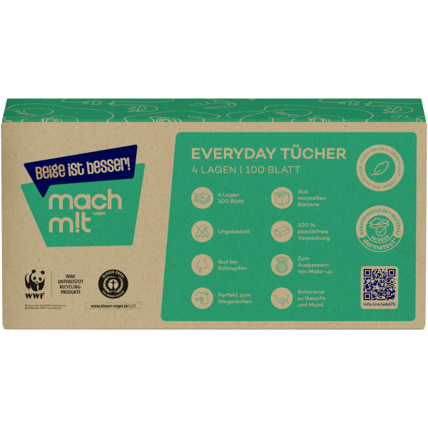 Wepa Mach mit Everyday Tücher Box, 100 St Packung