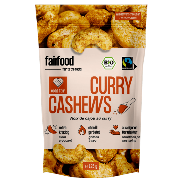 fairfood Bio Faire Cashews Curry geröstetet 125g