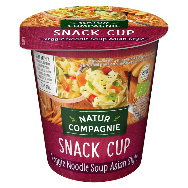Natur Compagnie Bio Snack Cup Veggie Noodle Soup Asian Style