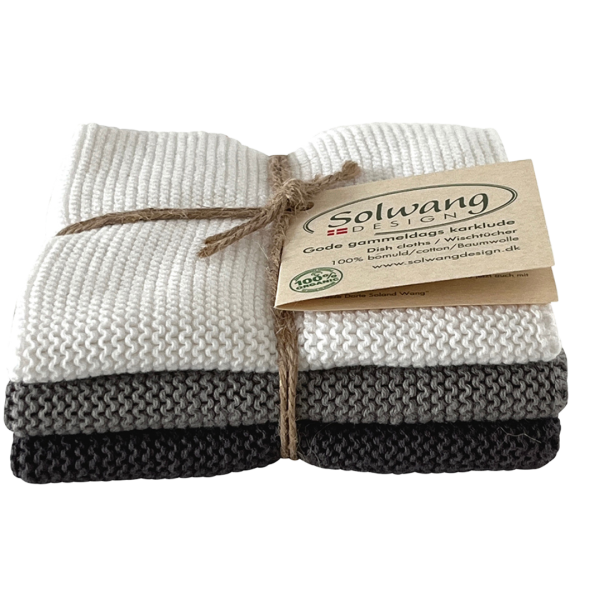 Solwang Design Bio Wischtücher, Grautöne