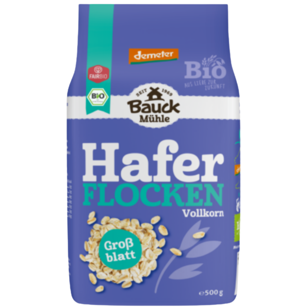 Bauckhof  Bio Demeter Haferflocken Großblatt kernig, 1 kg