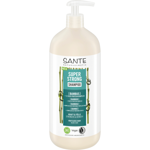 Sante Naturkosmetik SUPER STRONG Shampoo Bambus + 3-Fach Protein Komplex
