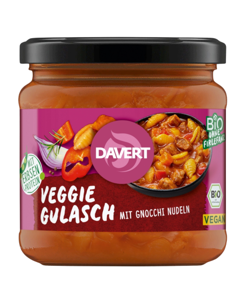 Davert Bio Veggie Gulasch mit Gnocchi Nudeln330g