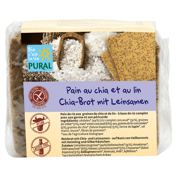 Pural Bio Chia-Brot mit Leinsamen