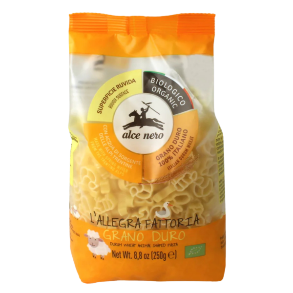 Alce Nero Bio Kindernudeln Lustiger Bauernhof aus Hartweizen, 250g