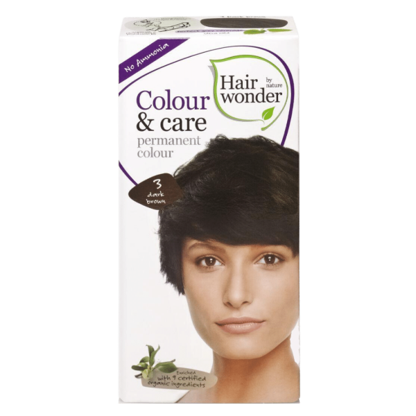 Hairwonder Farbe &amp; Pflege Dunkelbraun 3