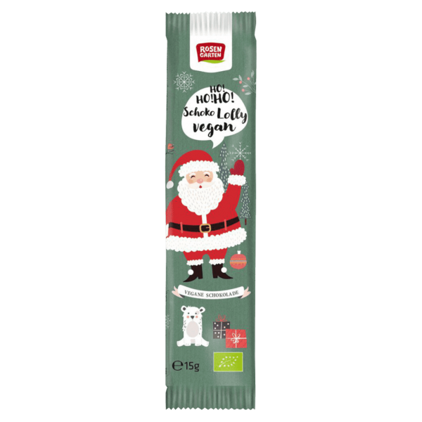 Rosengarten Bio Lolly Schokolade Weihnachtsmann
