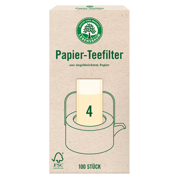 Lebensbaum Papier-Teefilter Gr.4 100Stk