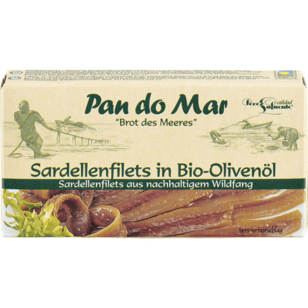 Pan do Mar Sardellenfilets in Bio-Olivenöl extra nativ, 30g