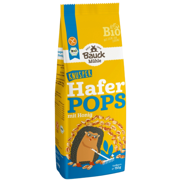 Bauckhof  Bio Haferpops mit Honig glutenfrei Bio, 150g